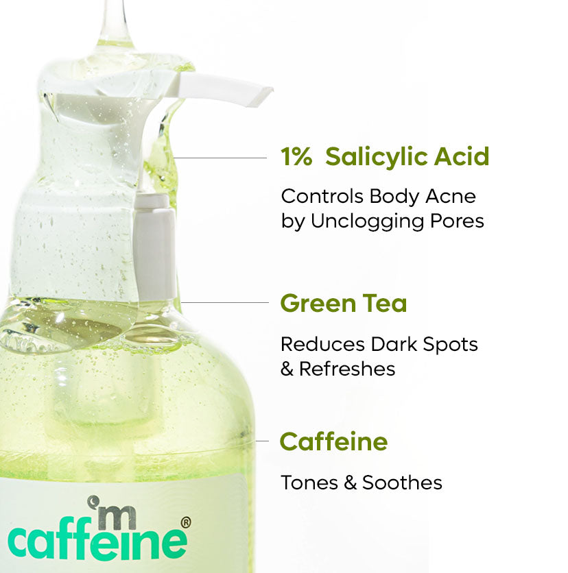 Green Tea & 1% BHA-Salicylic Acid Body Wash | Controls Body & Back Acne - 200 ml