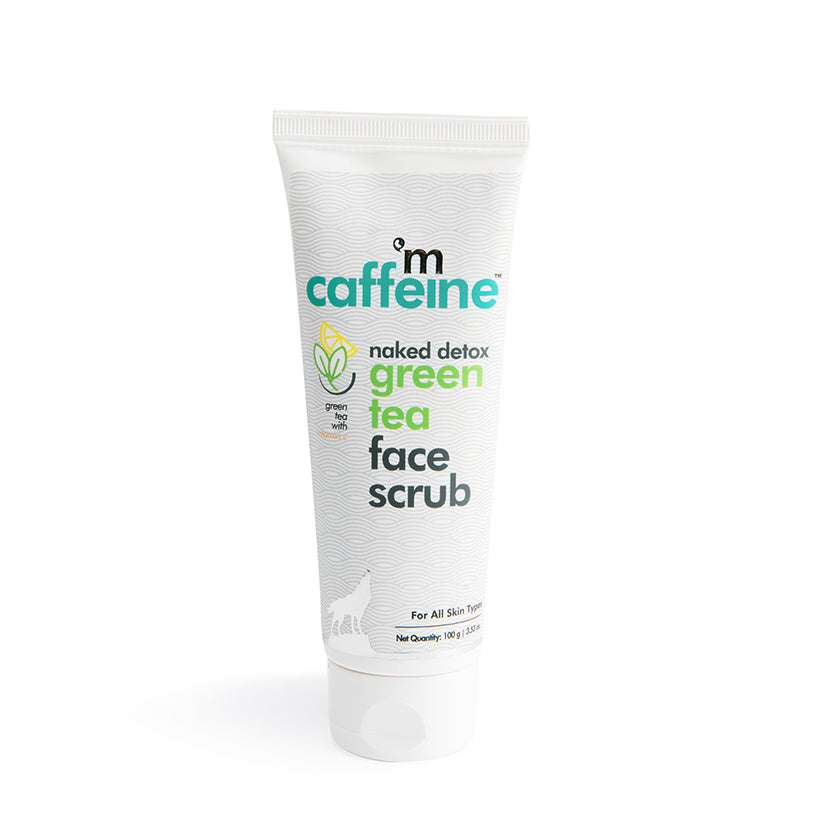 Green Tea Face Scrub with Vitamin C & Hyaluronic Acid