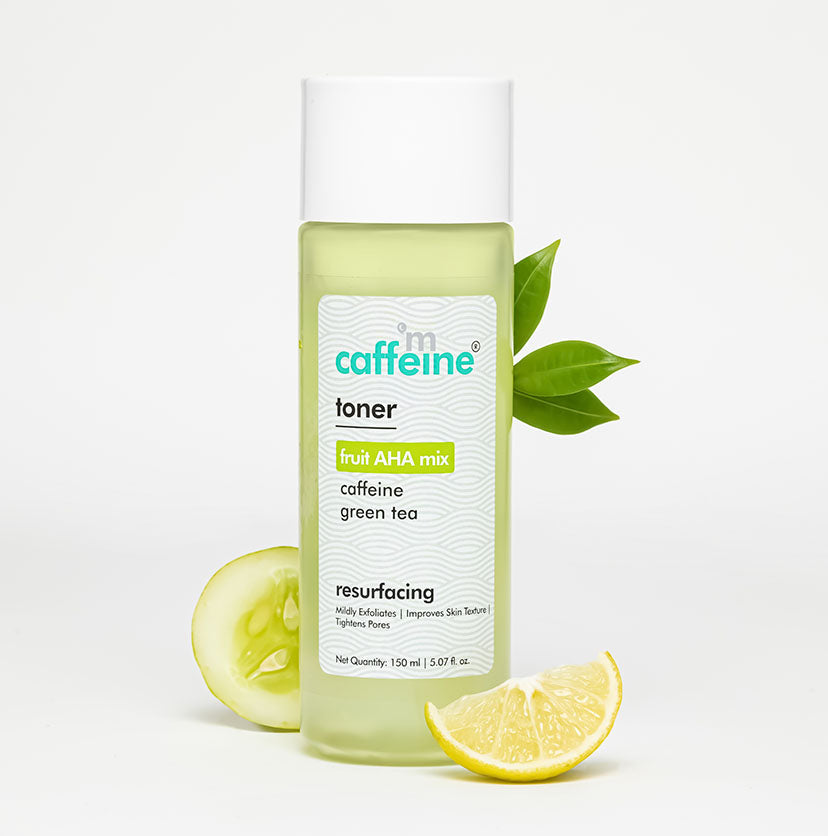 Fruit-AHA & Green Tea Face Toner for Smooth Skin | Exfoliates & Tightens Pores - 150 ml