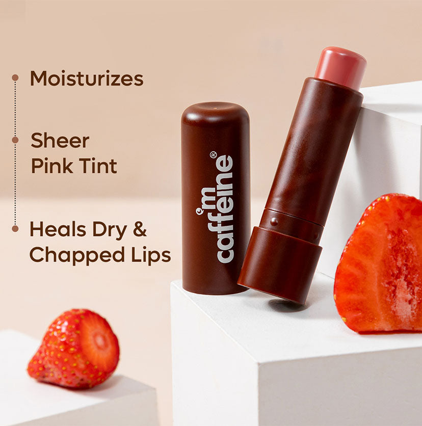 Choco Tinted Lip Balm with Berries for 24h Moisturization | With Cocoa Butter - 4.5g