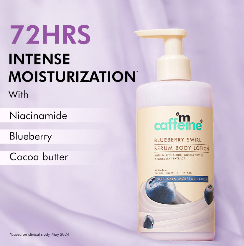 Blueberry Swirl Serum In Body Lotion with Niacinamide & Cocoa Butter| 72Hrs Deep Moisturization