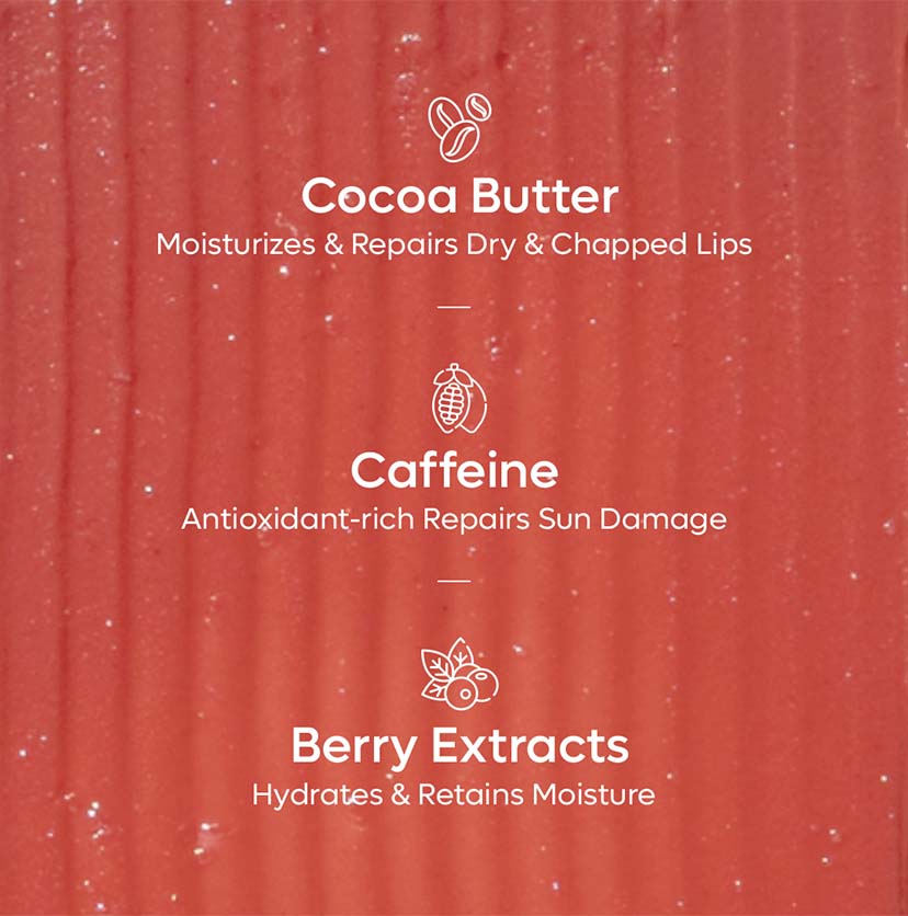 Choco Tinted Lip Balm with Berries for 24h Moisturization | With Cocoa Butter - 4.5g