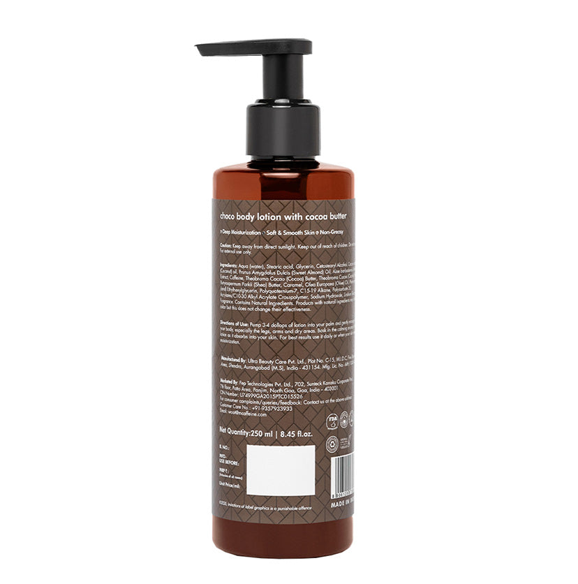 Choco Body Lotion with Cocoa Butter for Deep Moisturization & Soft-Smooth Skin - 250ml