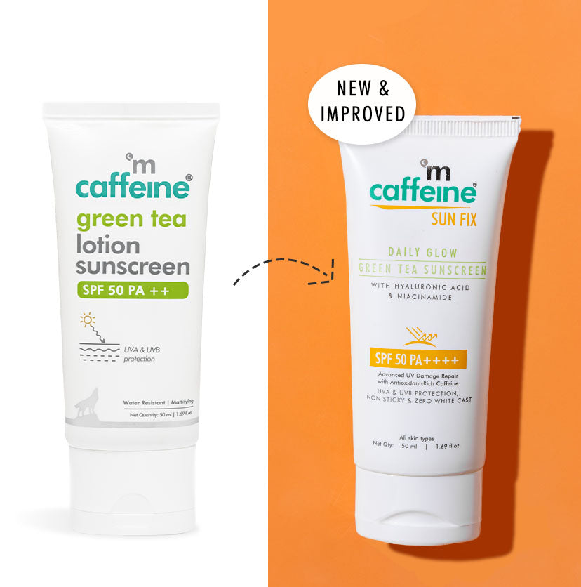 Daily Glow Green Tea Sunscreen SPF 50 PA++++ with Niacinamide | Lightweight & No White Cast - 50 ml