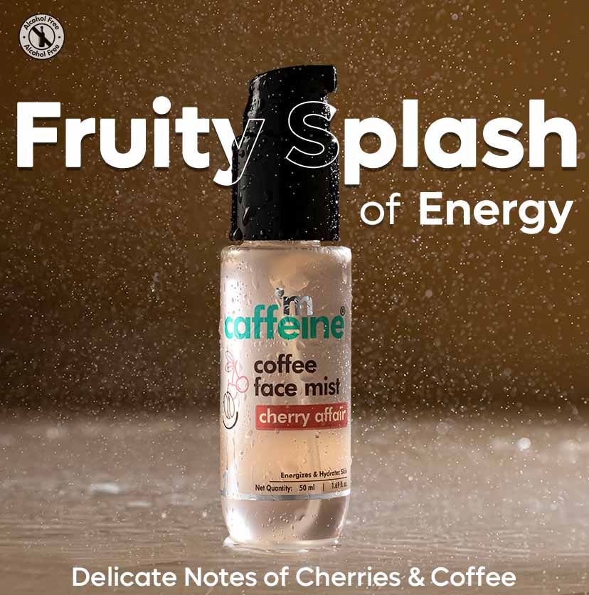 Cherry Affair Energizing Coffee Face Mist with Hyaluronic Acid for Instant Glow & Hydration - 50 ml