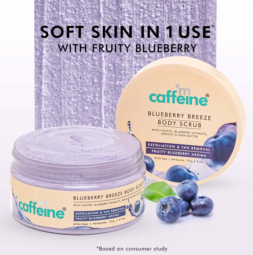 Blueberry Breeze Body Scrub | Exfoliates, Removes Tan | Fruity Blueberry Aroma - 175g