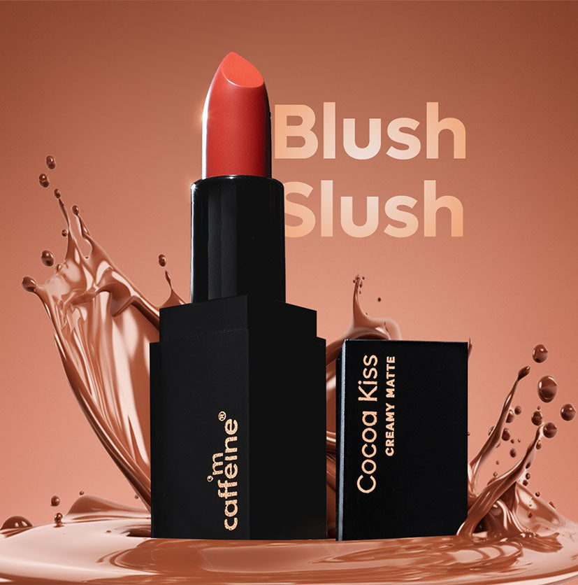 Cocoa Kiss Creamy Matte Nude Lipstick with Cocoa Butter - Blush Slush