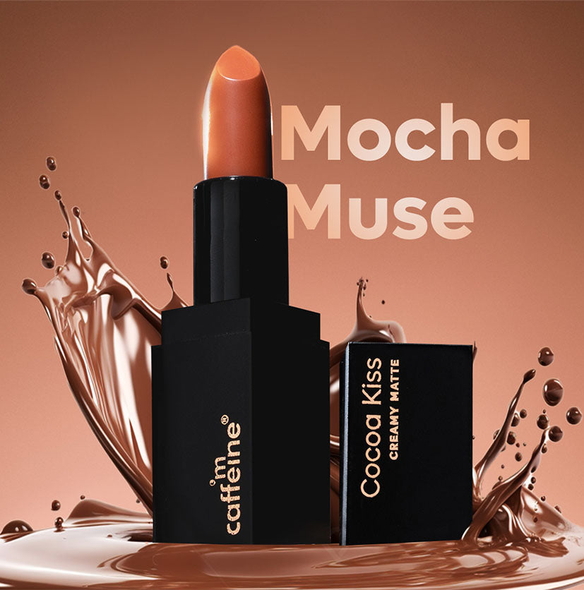 Cocoa Kiss Creamy Matte Nude Lipstick with Cocoa Butter - Mocha Muse