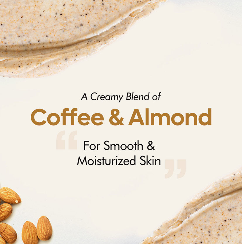 Moisturizing & Creamy Coffee Body Scrub with Almonds for Smooth Skin - 100g