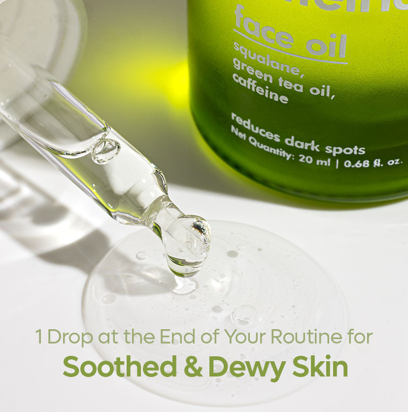 Green Tea & Squalane Face Oil for Dewy Glow | Hydrates & Reduces Dark Spots - 20 ml