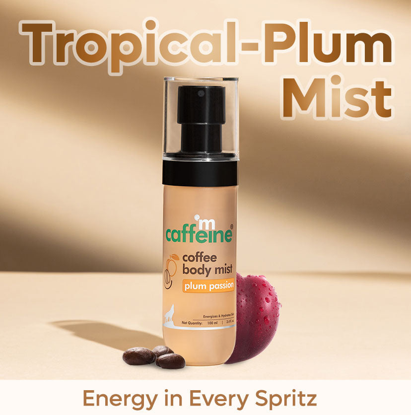 Plum Passion Energizing Coffee Body Mist | Long Lasting fragrance of tropical plum - 100 ml