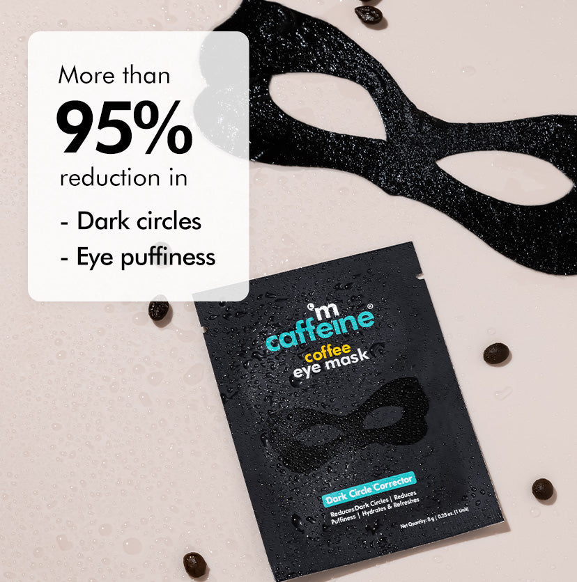 Coffee Eye Mask for Dark Circles with Vitamin C & Caffeine - 2x Hydration - 8g | Pack of 3