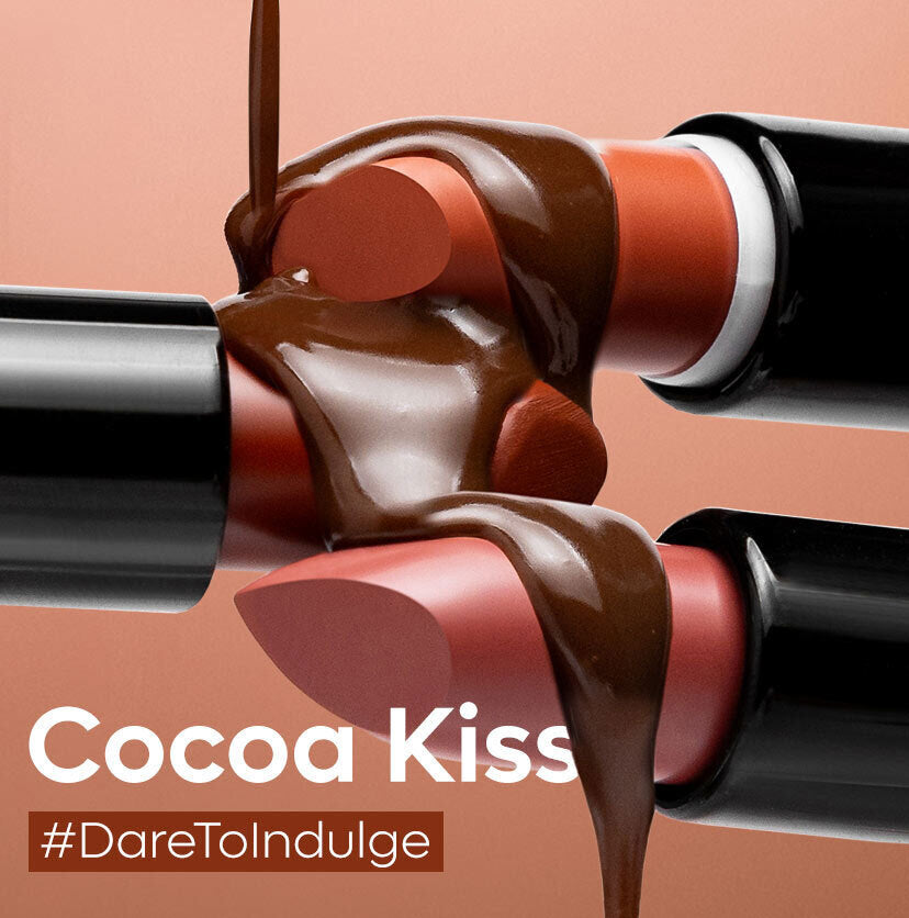 Cocoa Kiss Creamy Matte Nude Lipstick with Cocoa Butter - Mocha Muse