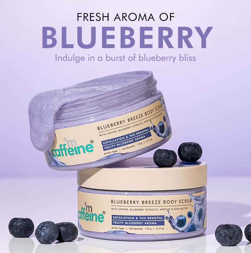 Blueberry Breeze Body Scrub | Exfoliates, Removes Tan | Fruity Blueberry Aroma - 175g