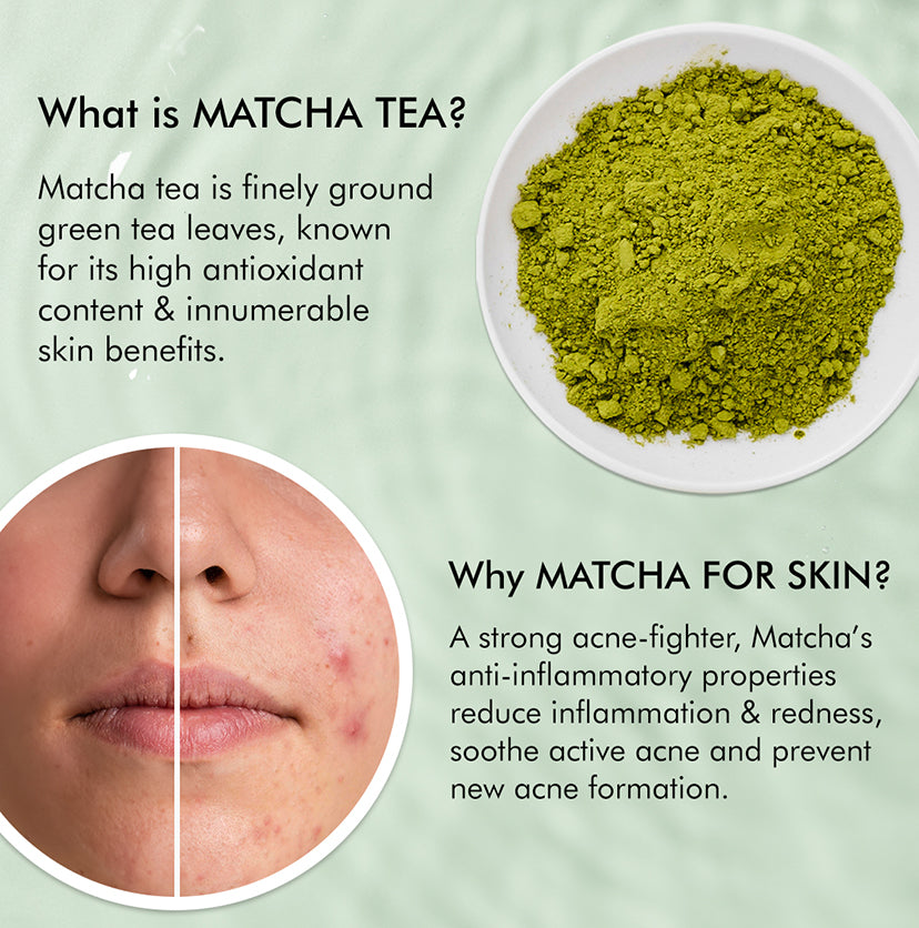 Matcha Tea Hydrocolloid Acne Patches with 0.5% Salicylic Acid | Reduces Acne in 2 Uses - 3 Sizes (24N)