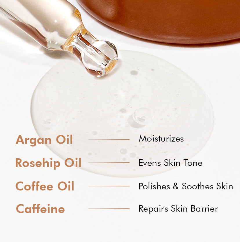 Coffee Face Oil for Dewy Glow | Blend of 14 Oils | Repairs Skin Barrier & Fights Dullness - 20 ml