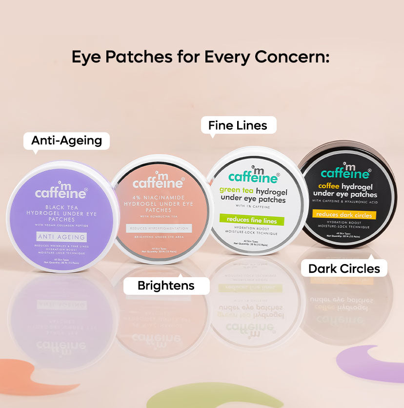 4% Niacinamide Hydrogel Under Eye Patches with Kombucha Tea | Pigmentation & Brightening - 15 Pairs