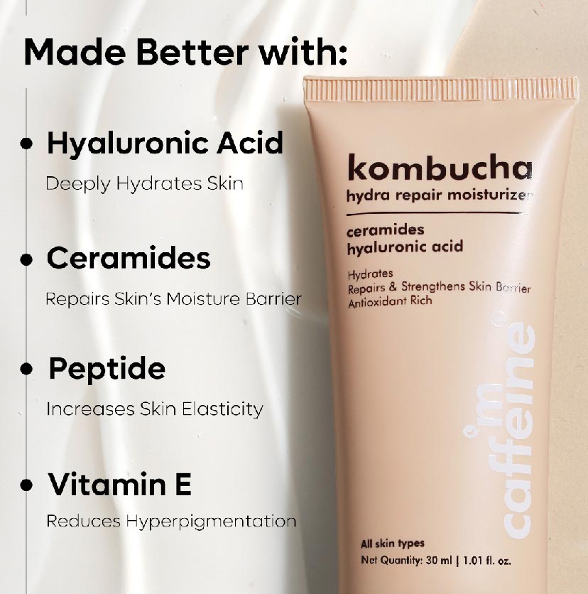 Kombucha Hydra Repair Face Moisturizer with Hyaluronic Acid & Ceramides - 30 ml