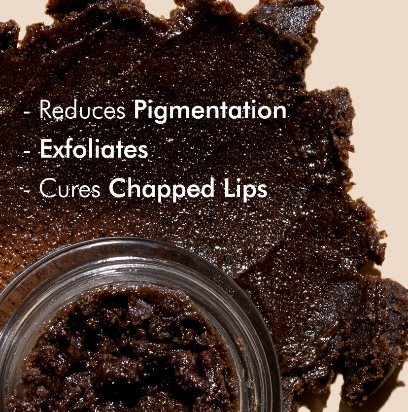 Coffee Lip Scrub for Chapped Lips | Reduces Tan & Pigmentation - 12g