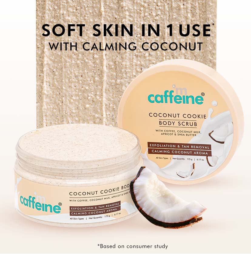 Coconut Cookie Body Scrub | Exfoliates & Removes Tan | Calming Coconut Aroma - 175g