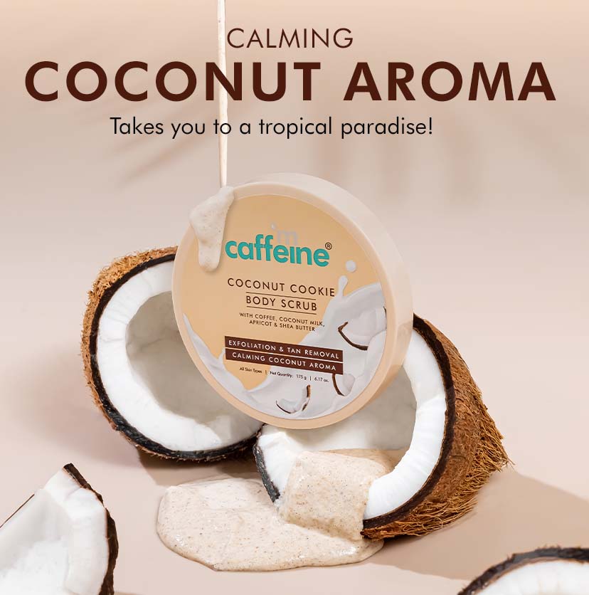 Coconut Cookie Body Scrub | Exfoliates & Removes Tan | Calming Coconut Aroma - 175g